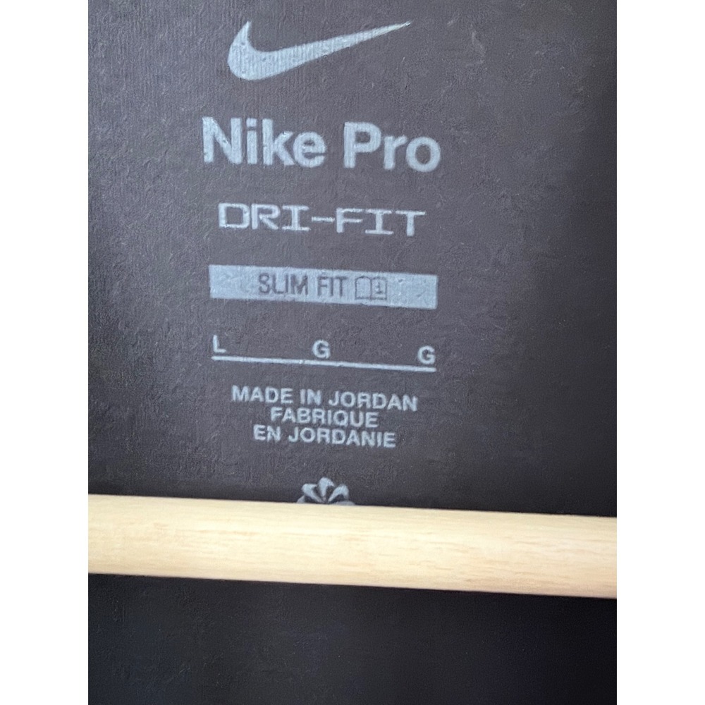 Nike Tank Top Mens Black Pro Dri-FIT Slim Fit Muscle Shirt Large - Picture 3 of 5